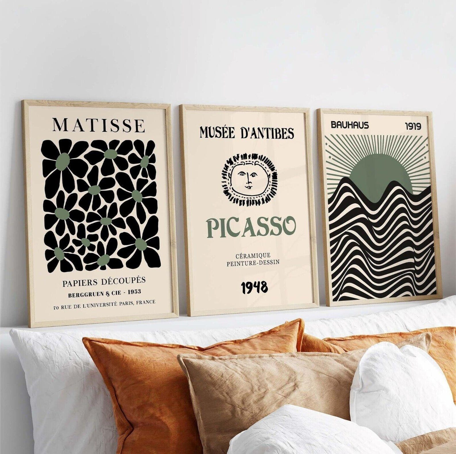 Home Office Youtube - 3pcs/set Retro Matisse Canvas Wall Art