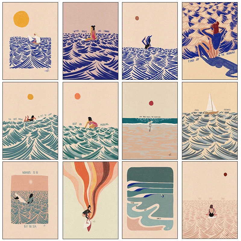 Home Office Youtube - Nordic Minimalistic Art Surfing Paddling Swimming