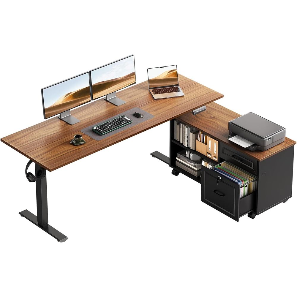 Standing Desk Electric - 55 Inch L Shaped Electric Standing