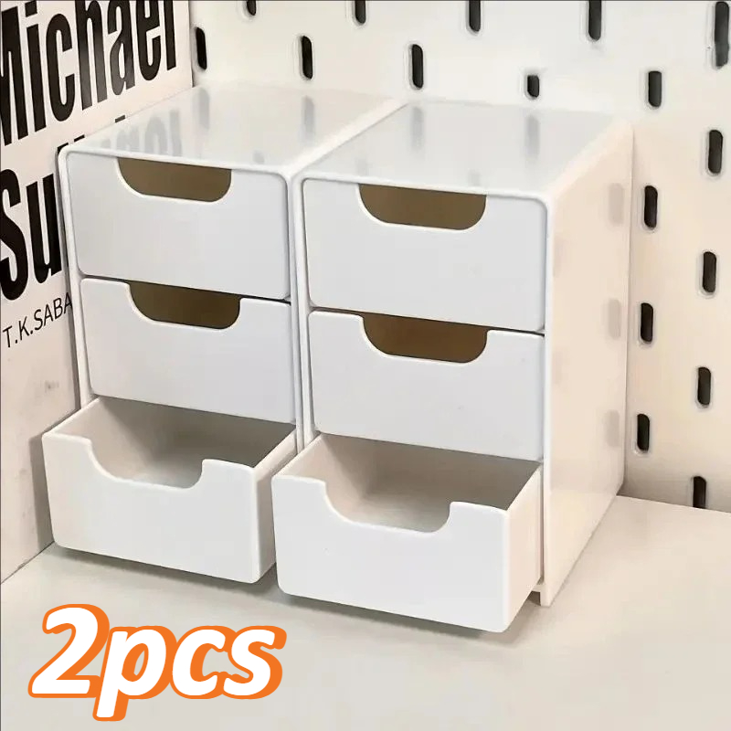 Home Office Freelancer - 1pc 3-Drawer Desktop Storage Box, Stackable