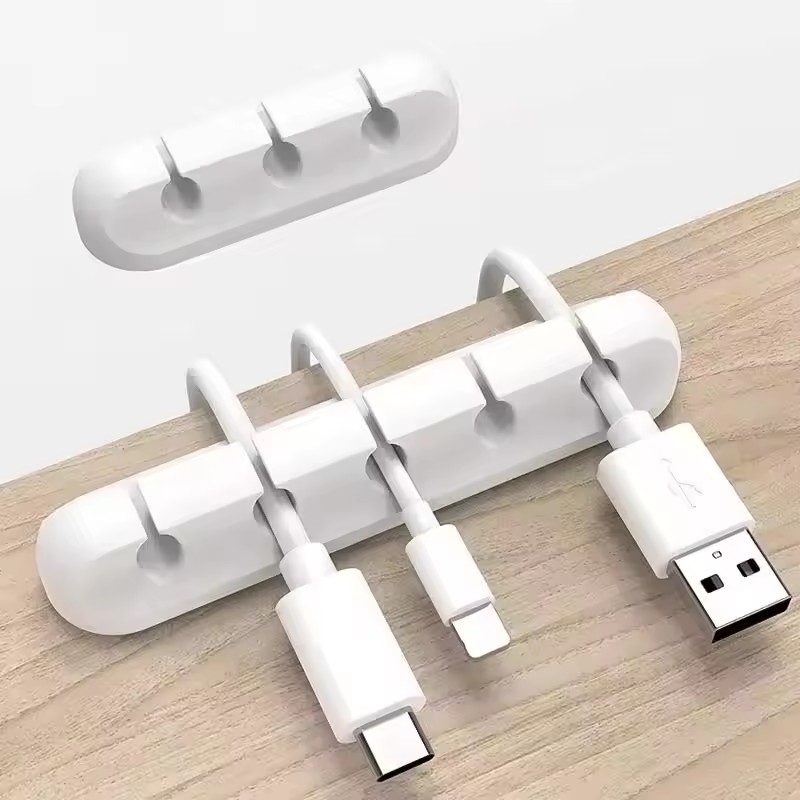 Cable Management Box - Silicone USB Cable Clip Winder Organizer