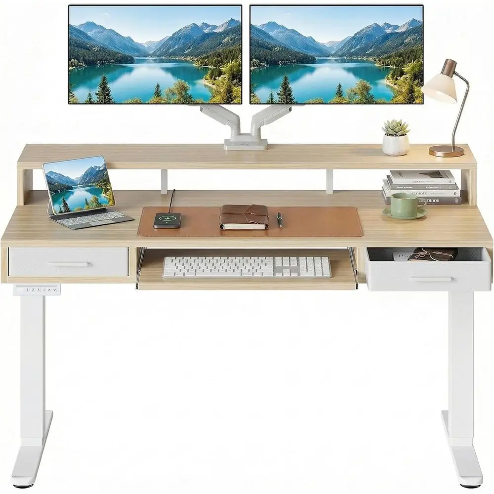 Standing Desk Electric - 55″ x 26″ Electric Standing Desk