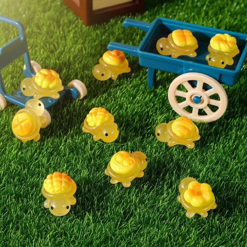 Home Office Freelancer - 10pcs Miniature Landscape Resin Luminous Bread