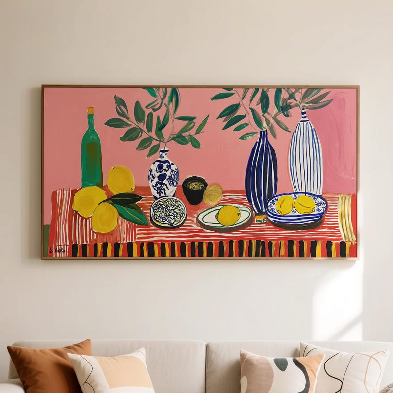 Home Office Youtube - Mediterranean Lemon Kitchen Canvas Wall Art,