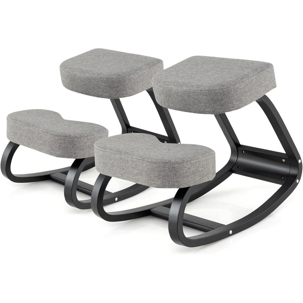 Home Office Desk - Ergonomic Kneeling Chair with Cushion, Rocking