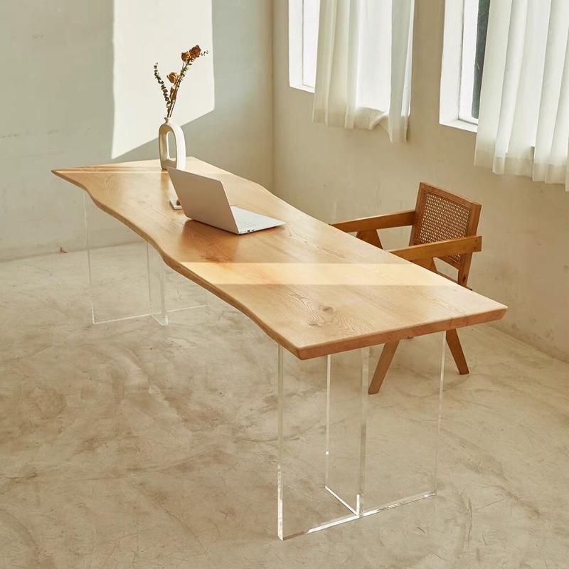 Nordic Solid Wood Acrylic Floa – Home Office Desk recenzja i cena