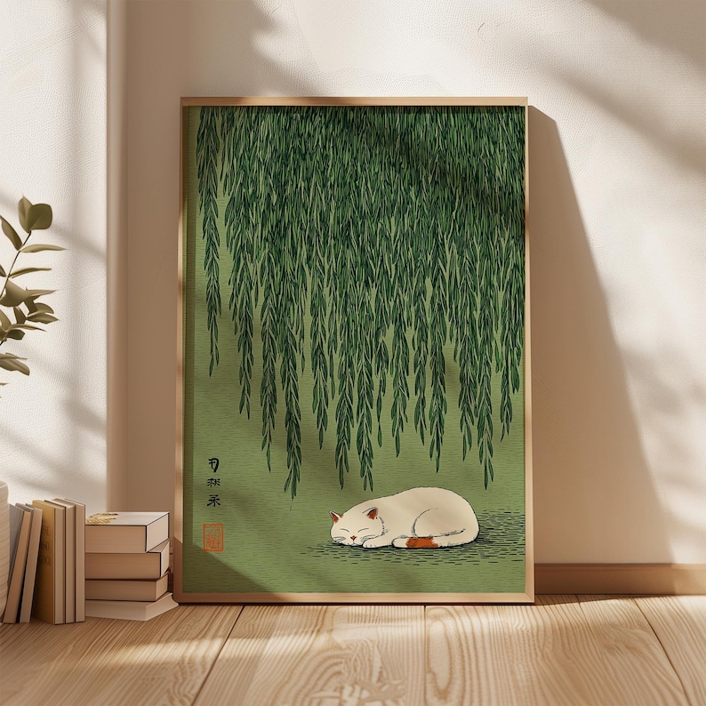 1pc Japanese Cat Under Willow  – Home Office Youtube recenzja i cena