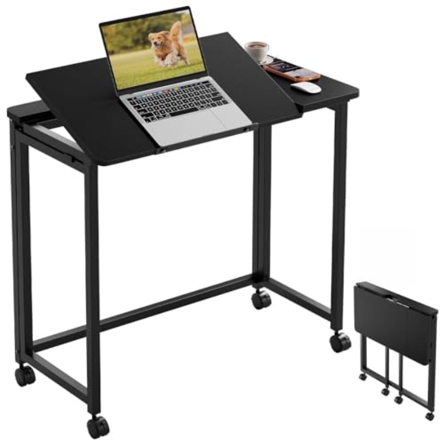 Folding Desk with Wheels 31.5  – Home Office Desk recenzja i cena