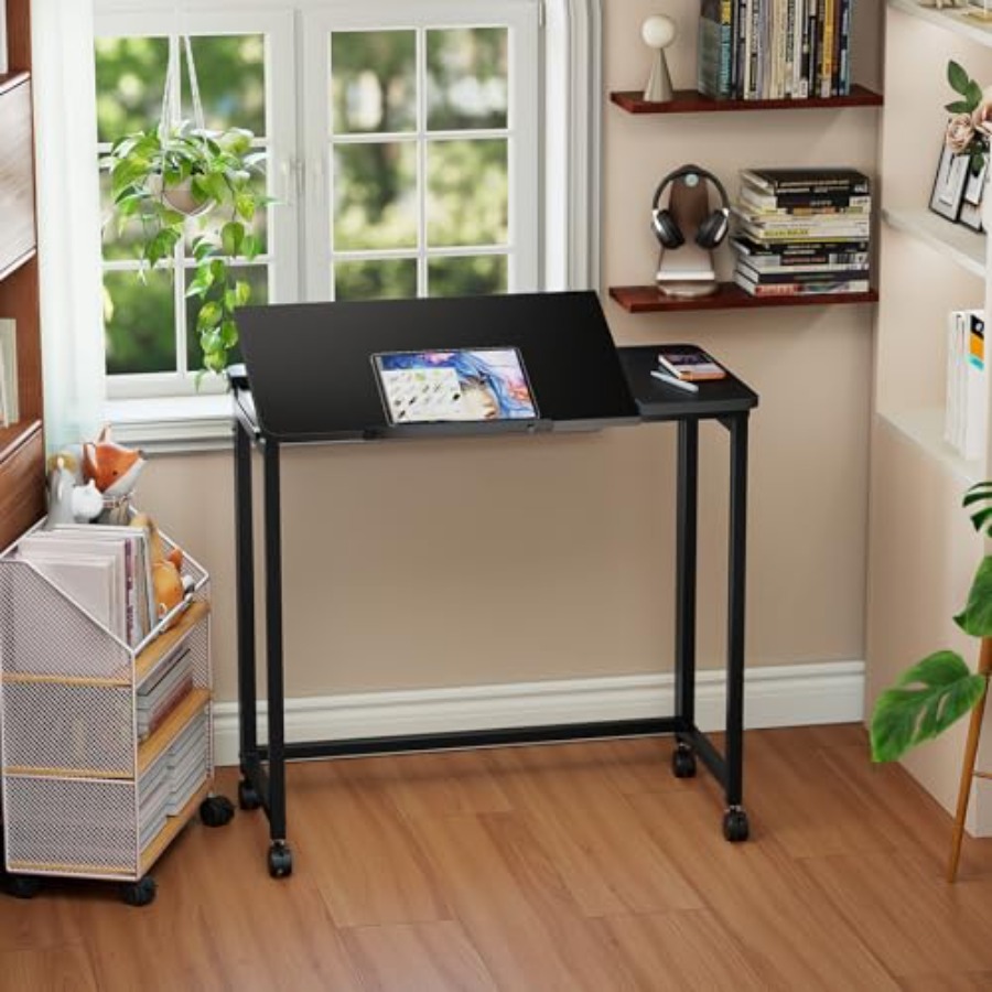 Folding Desk with Wheels 31.5  – Home Office Desk recenzja i cena