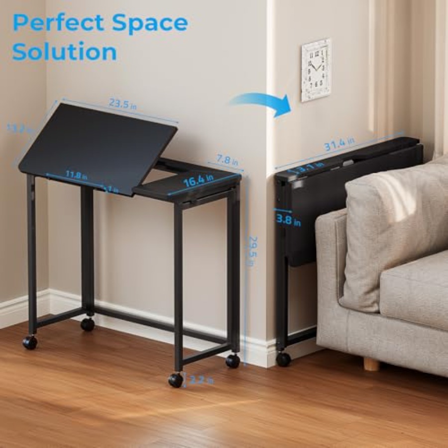 Folding Desk with Wheels 31.5  – Home Office Desk recenzja i cena