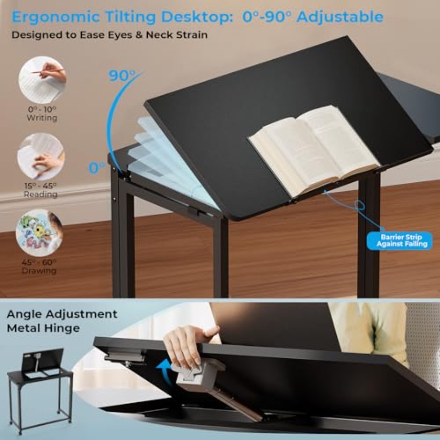 Folding Desk with Wheels 31.5  – Home Office Desk recenzja i cena
