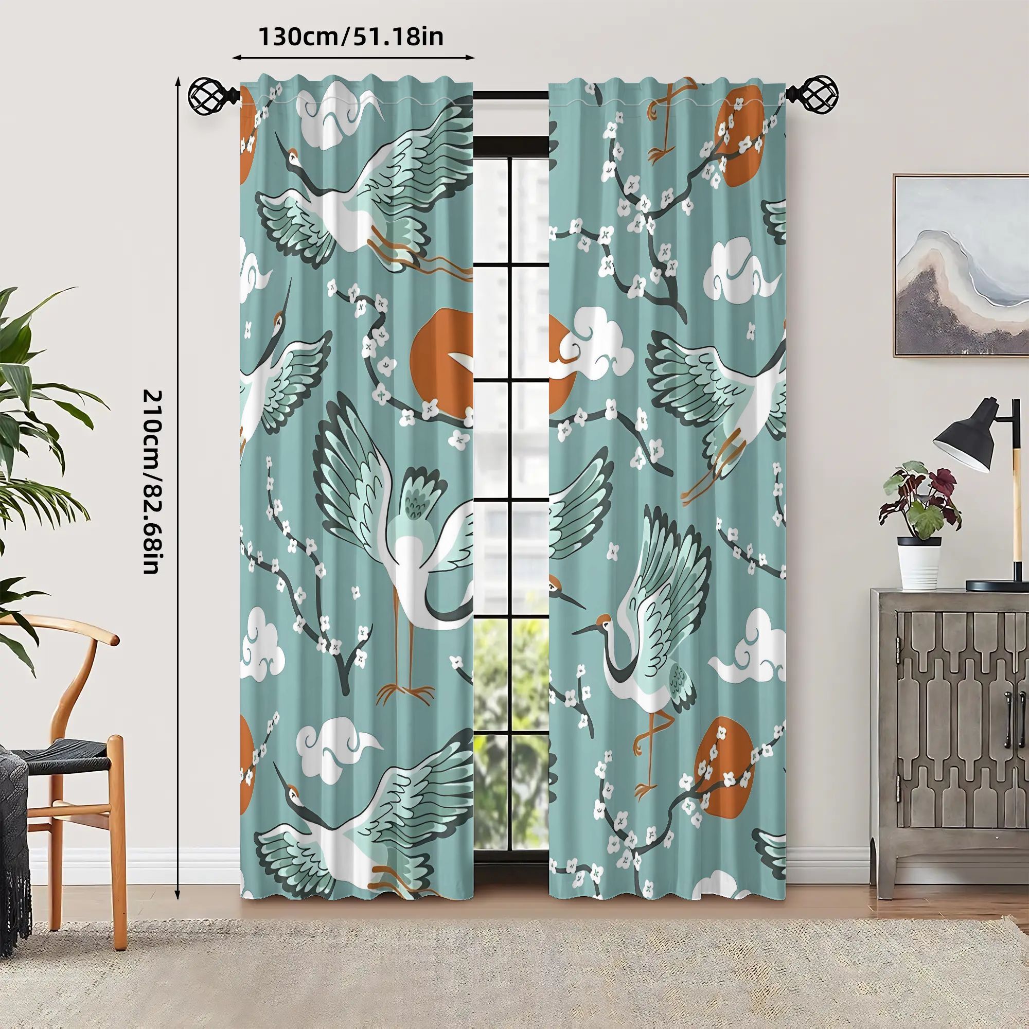 Elegant Teal Watercolor Bird C – Home Office Japandi recenzja i cena