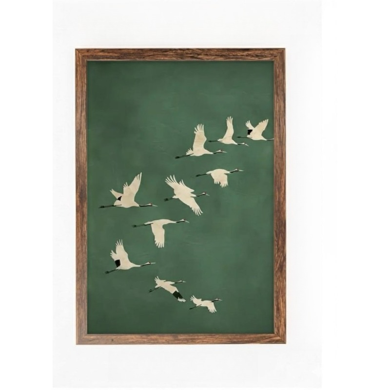 1pc Japandi Crane Vintage Love – Home Office Japandi recenzja i cena