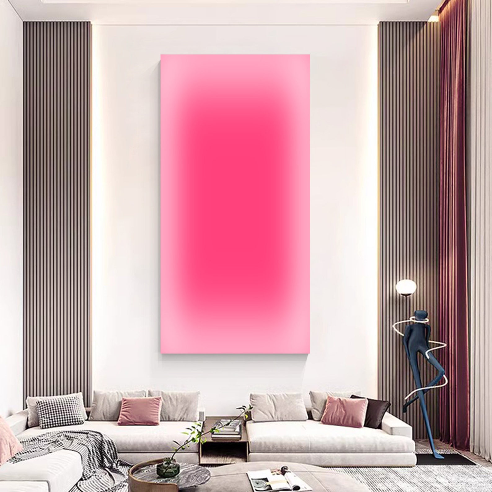 Abstract Pink Ombre Art Neon G – Home Office Youtube recenzja i cena