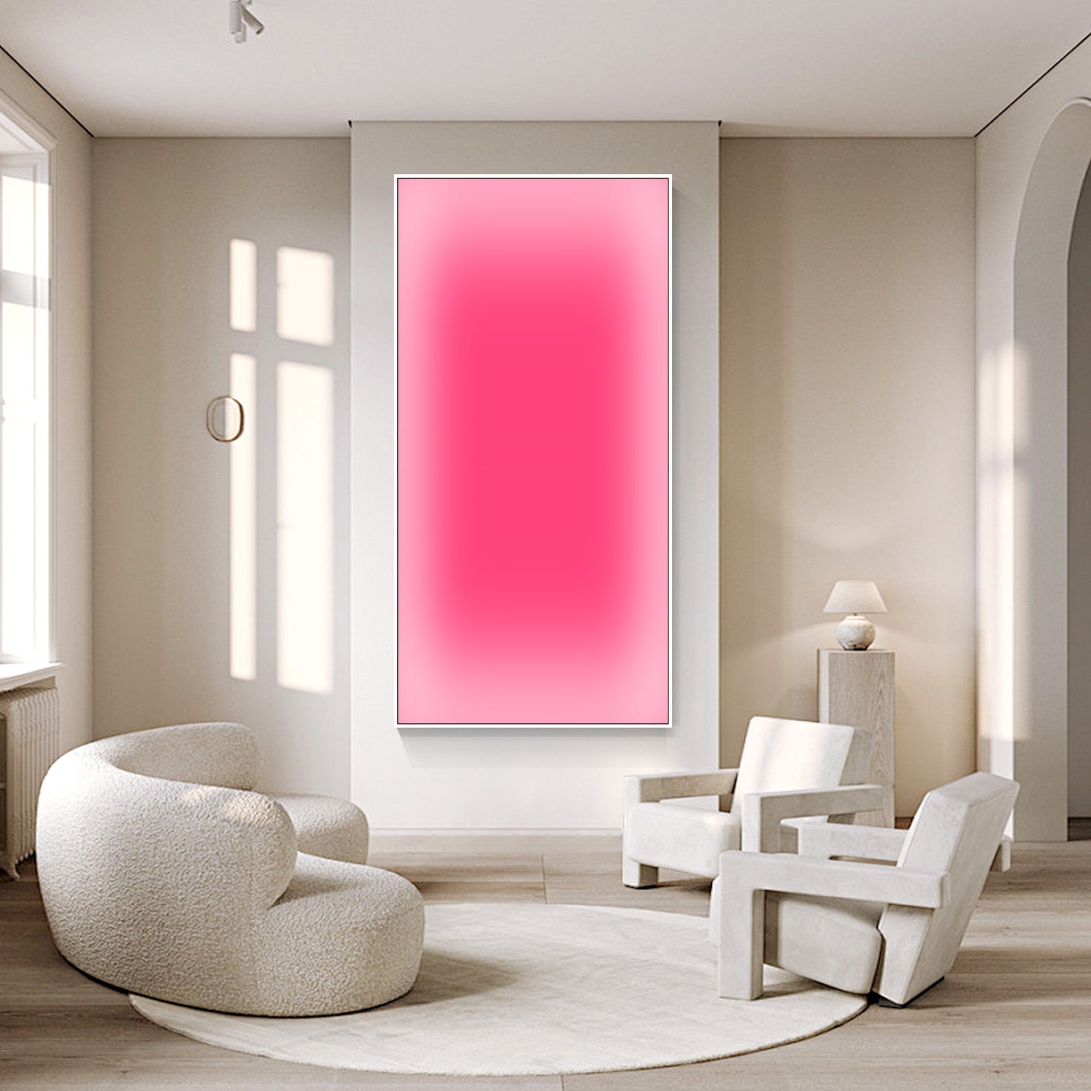 Abstract Pink Ombre Art Neon G – Home Office Youtube recenzja i cena