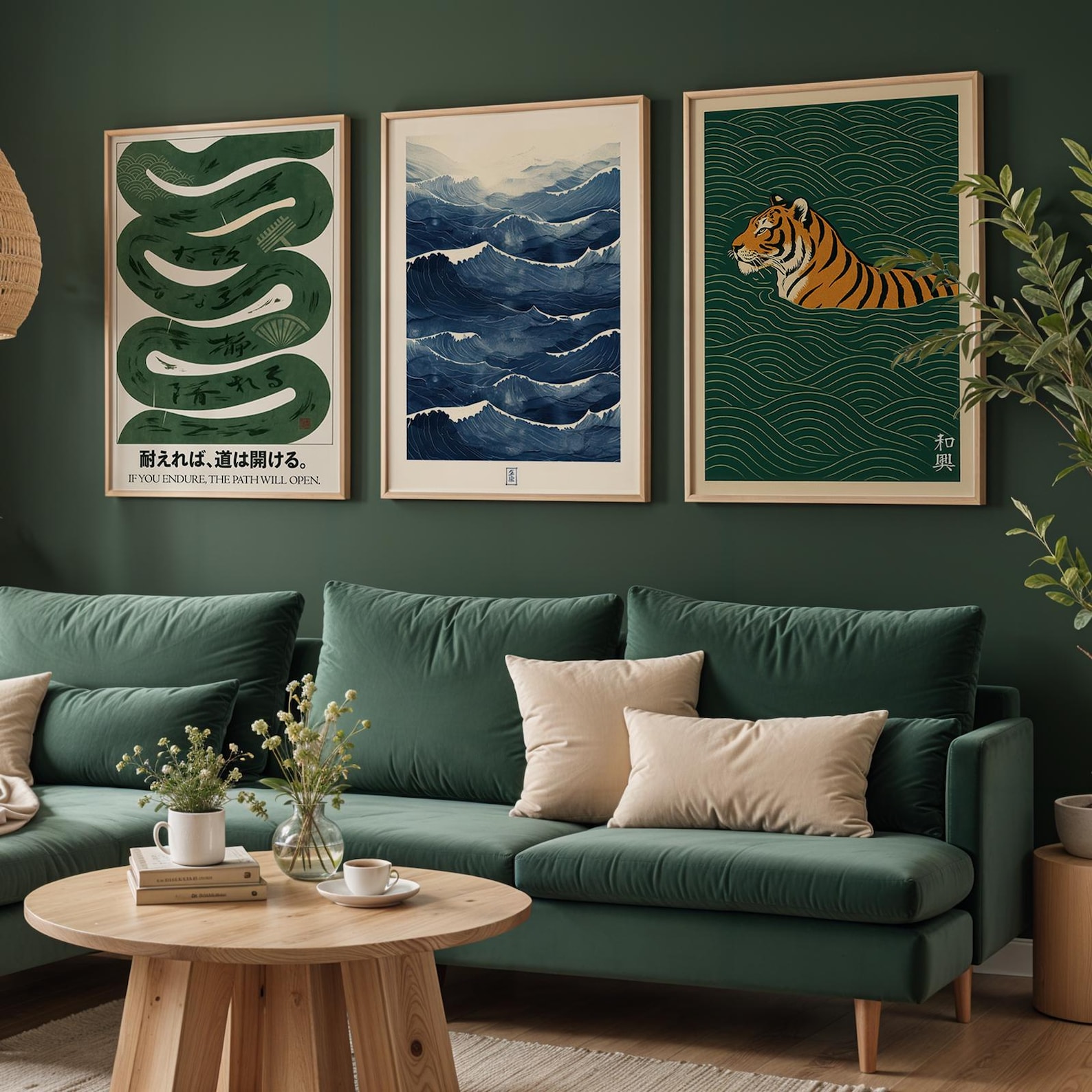 3pcs/set Japanese Canvas Wall  – Home Office Japandi recenzja i cena