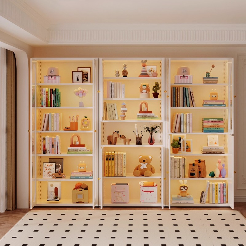 Storage locker Bookcase glass  – Home Office Library recenzja i cena