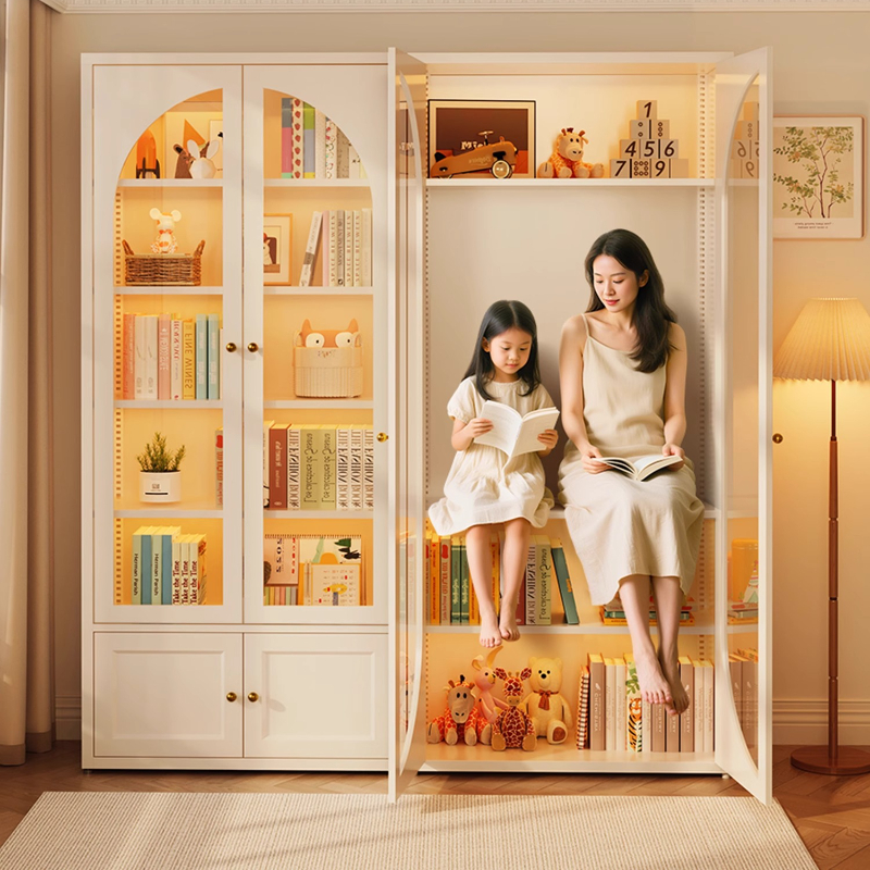 Storage locker Bookcase glass  – Home Office Library recenzja i cena