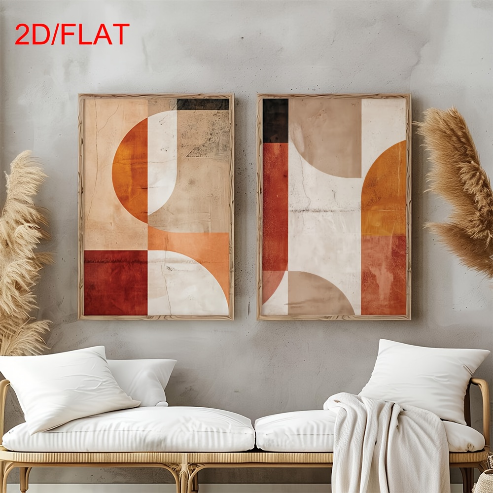 2D/Flat 2pcs Geometric Abstrac – Home Office Japandi recenzja i cena