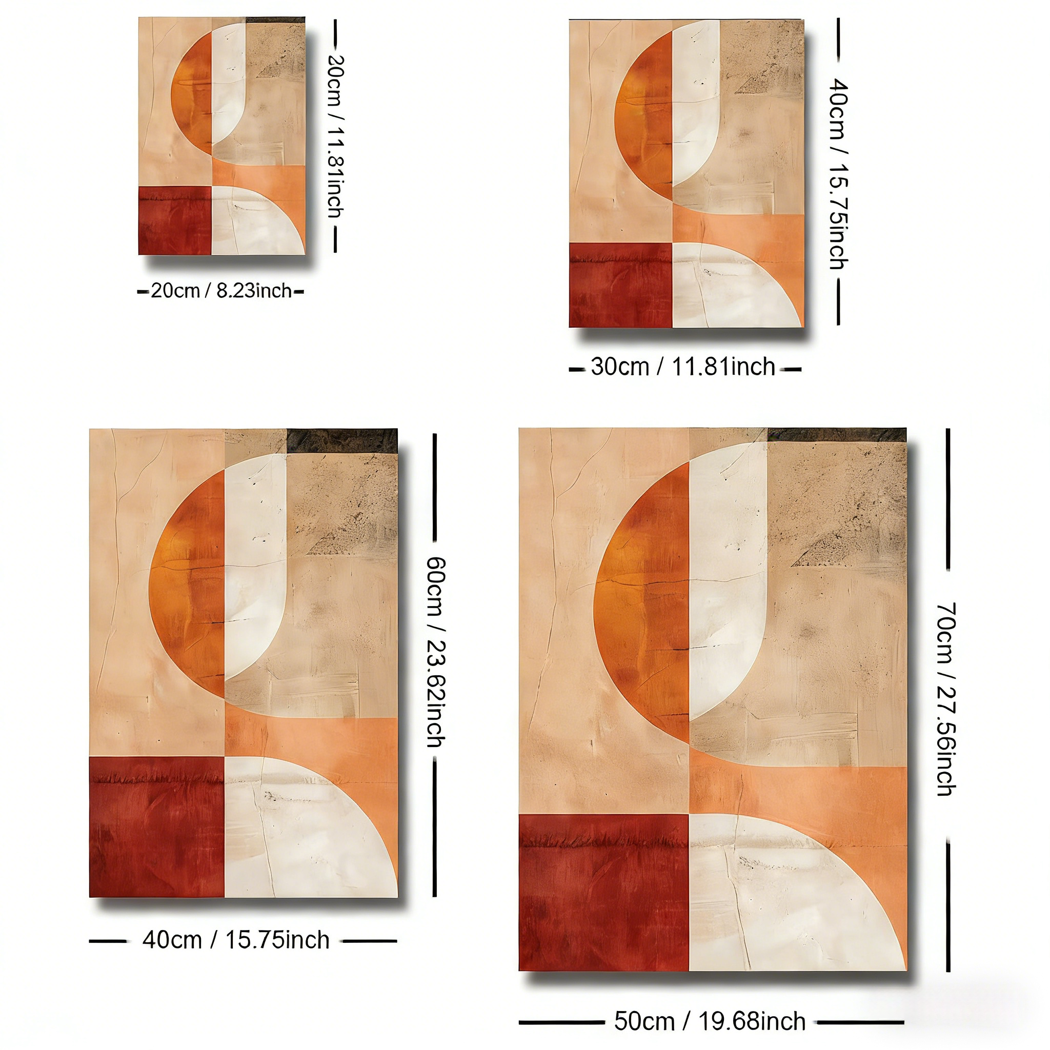 2D/Flat 2pcs Geometric Abstrac – Home Office Japandi recenzja i cena