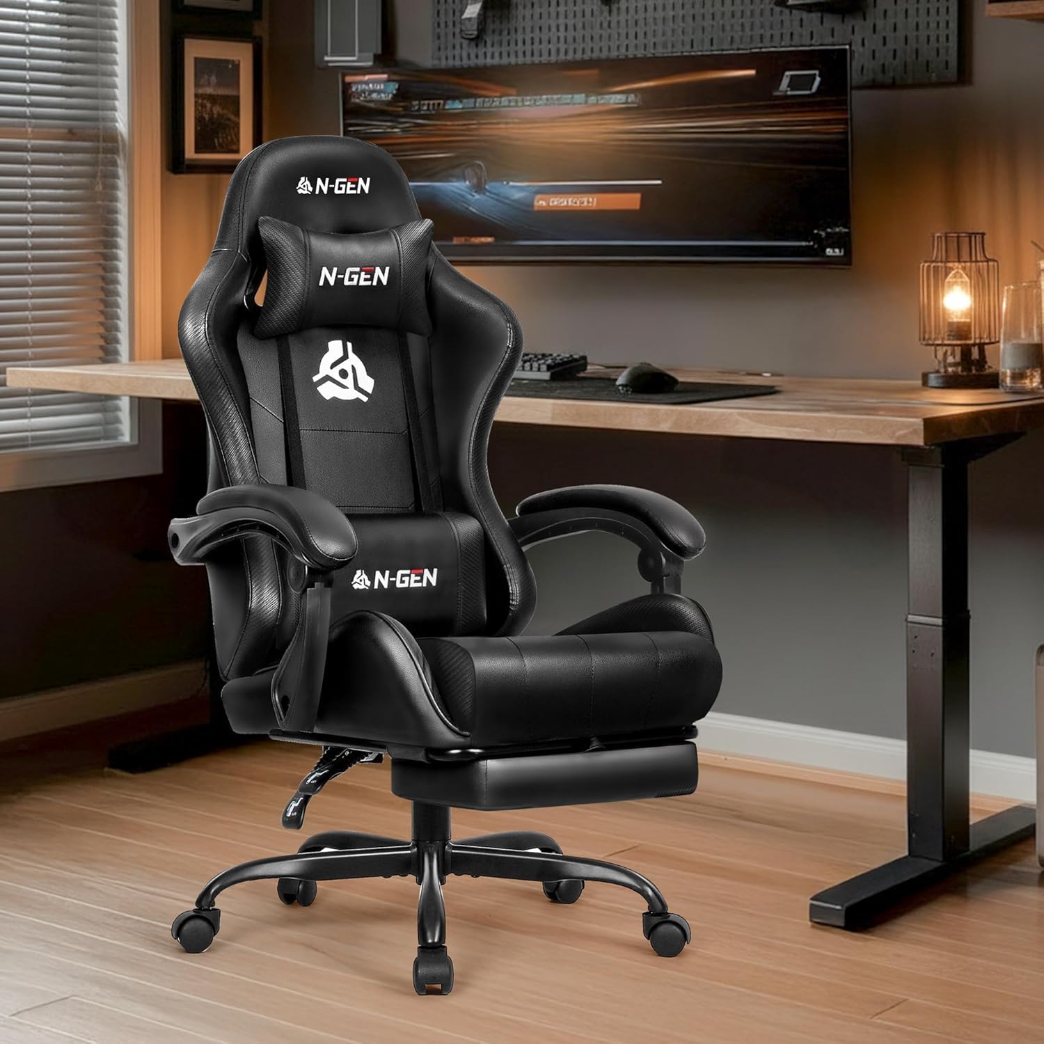 Gaming Chair with Footrest Lum – Home Office Desk recenzja i cena