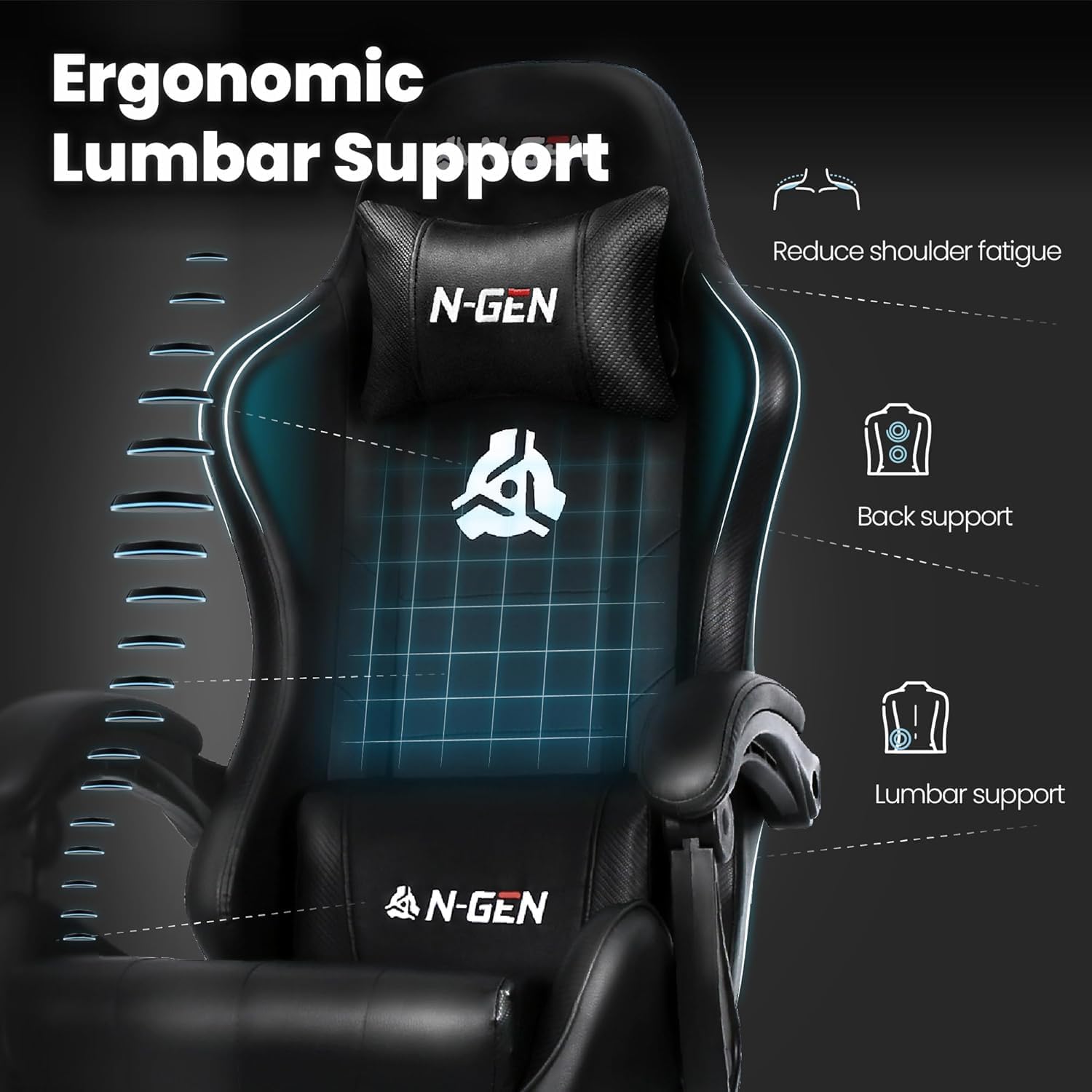 Gaming Chair with Footrest Lum – Home Office Desk recenzja i cena