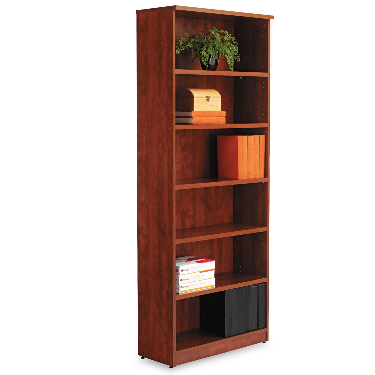 Six-Shelf Wooden Bookcase 31.7 – Home Office Library recenzja i cena
