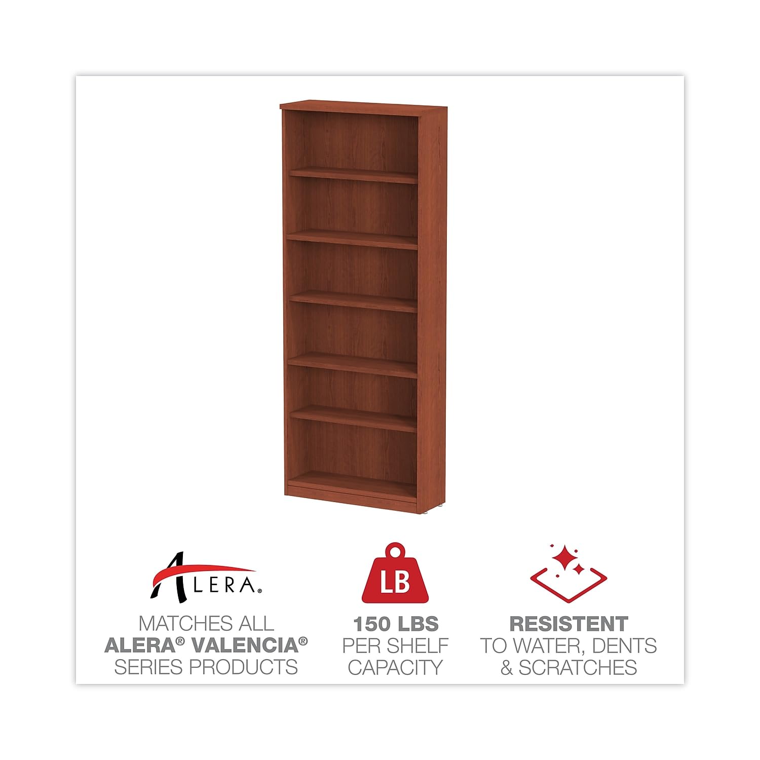 Six-Shelf Wooden Bookcase 31.7 – Home Office Library recenzja i cena