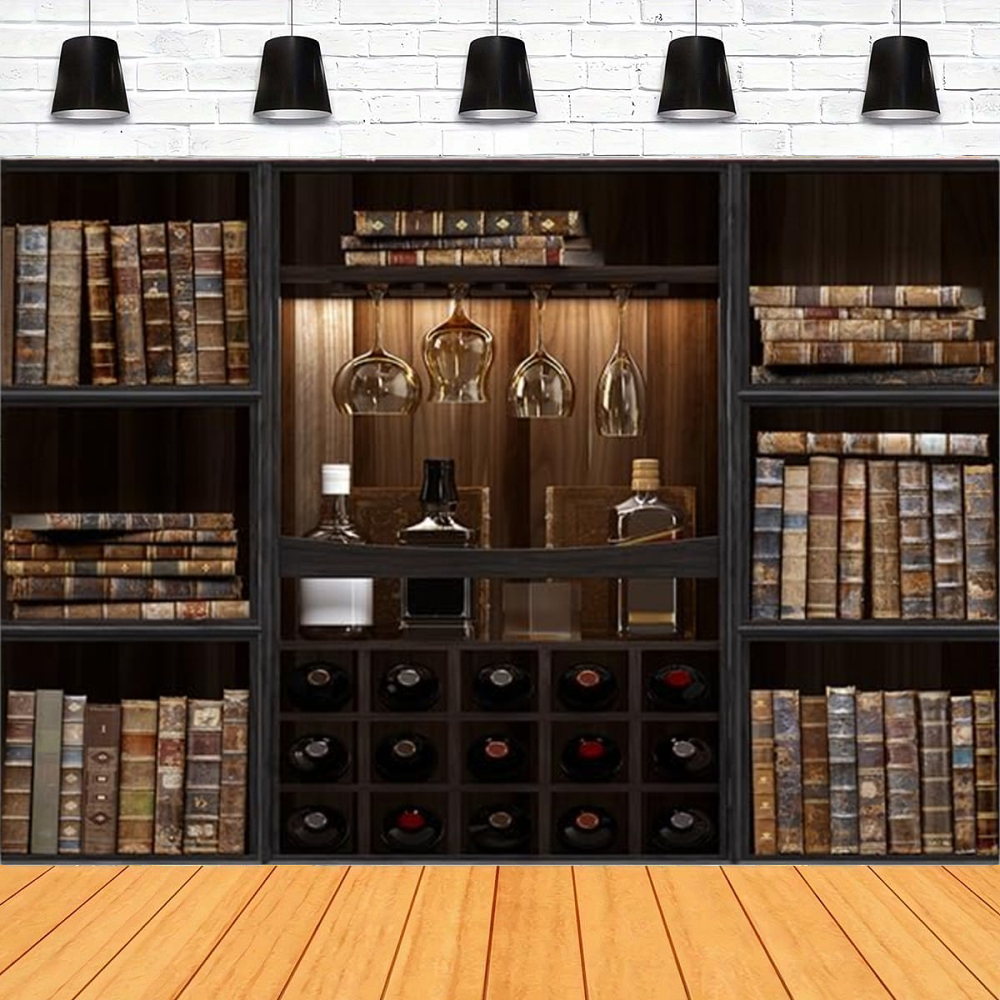 Vintage Bookshelf Photography  – Home Office Zoom Background Free recenzja i cena