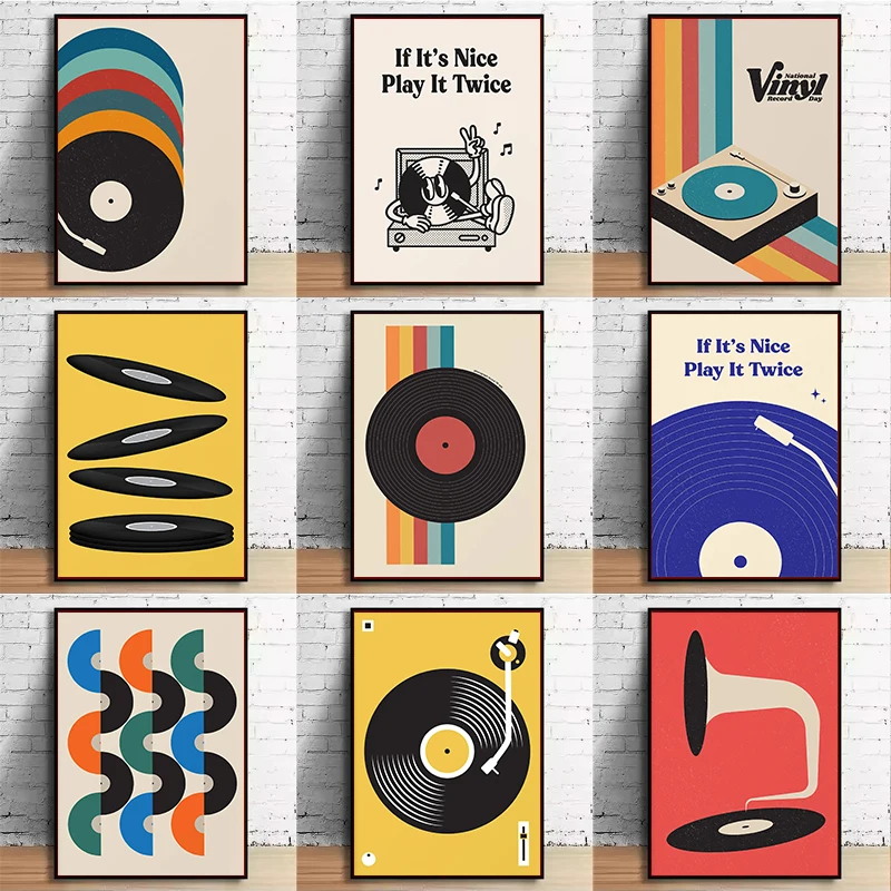 Mid Century Vinyl Record Canva – Home Office Youtube recenzja i cena