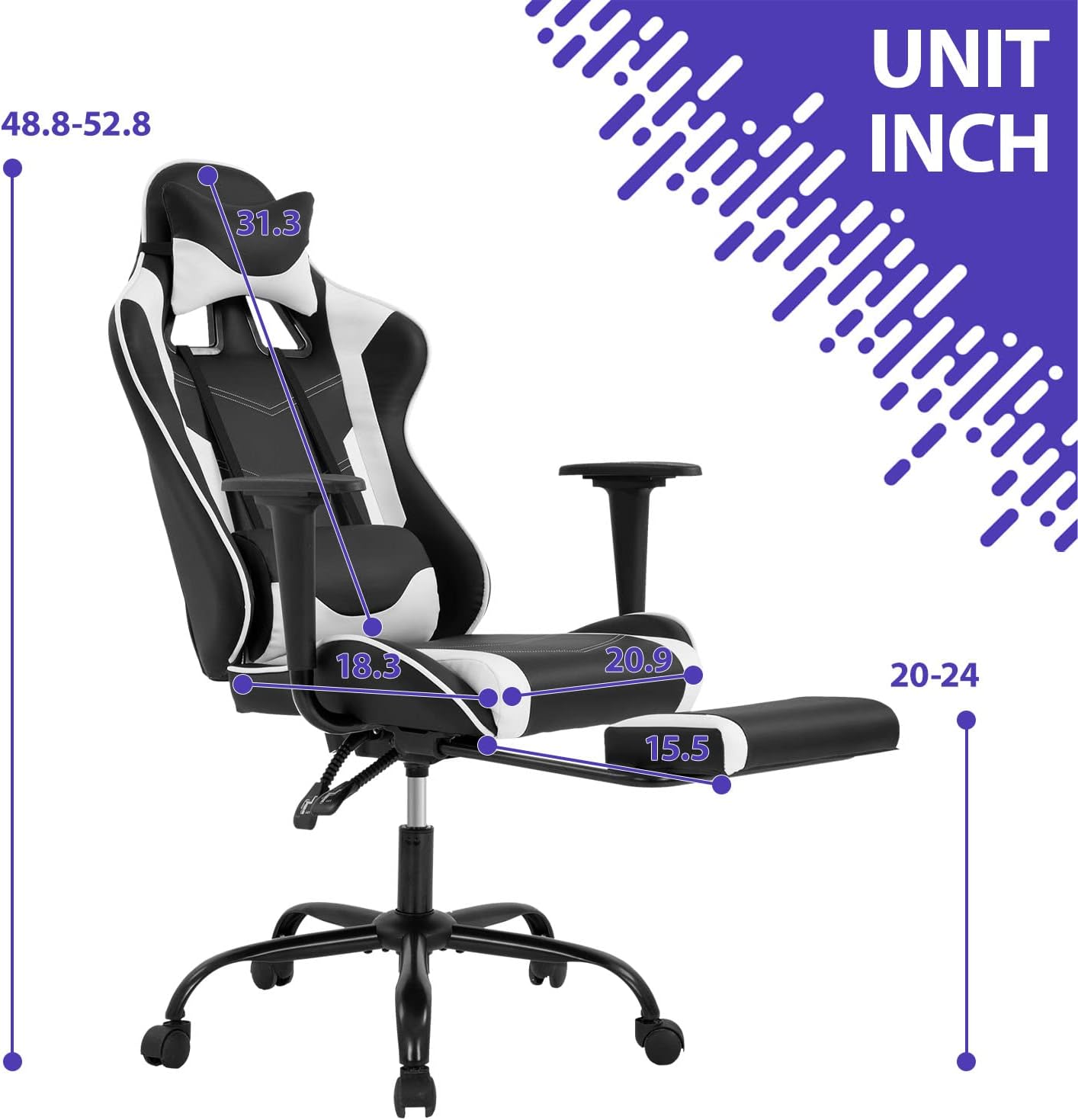 Ergonomic Gaming Chair with Fo – Home Office Desk recenzja i cena
