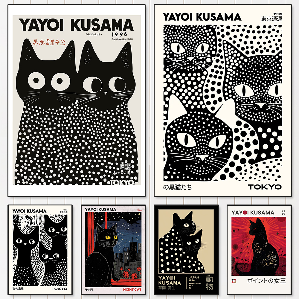 Yayoi Kusama Black Cats Series – Home Office Youtube recenzja i cena