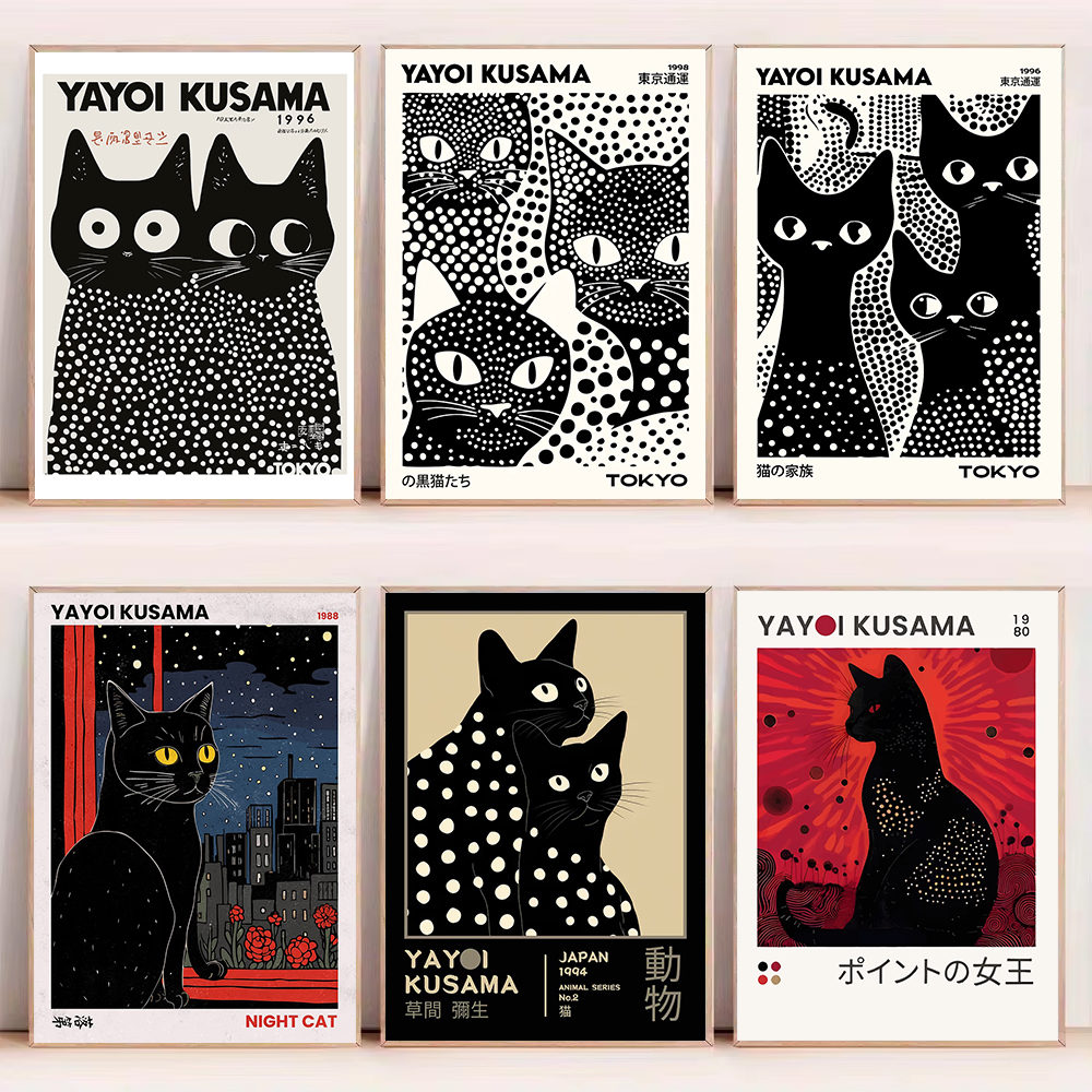 Yayoi Kusama Black Cats Series – Home Office Youtube recenzja i cena
