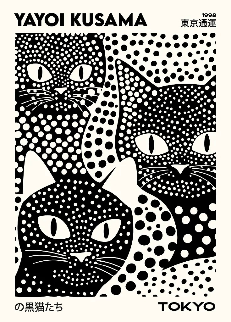 Yayoi Kusama Black Cats Series – Home Office Youtube recenzja i cena