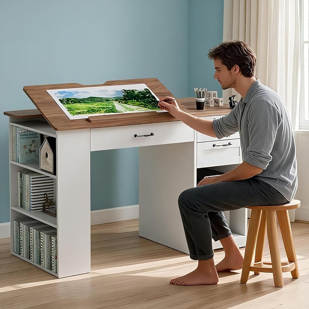 Adjustable Desk with Storage a – Home Office Desk recenzja i cena