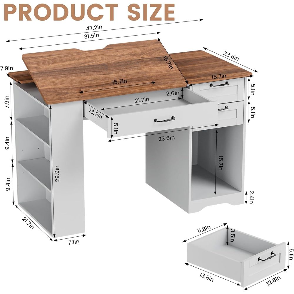 Adjustable Desk with Storage a – Home Office Desk recenzja i cena