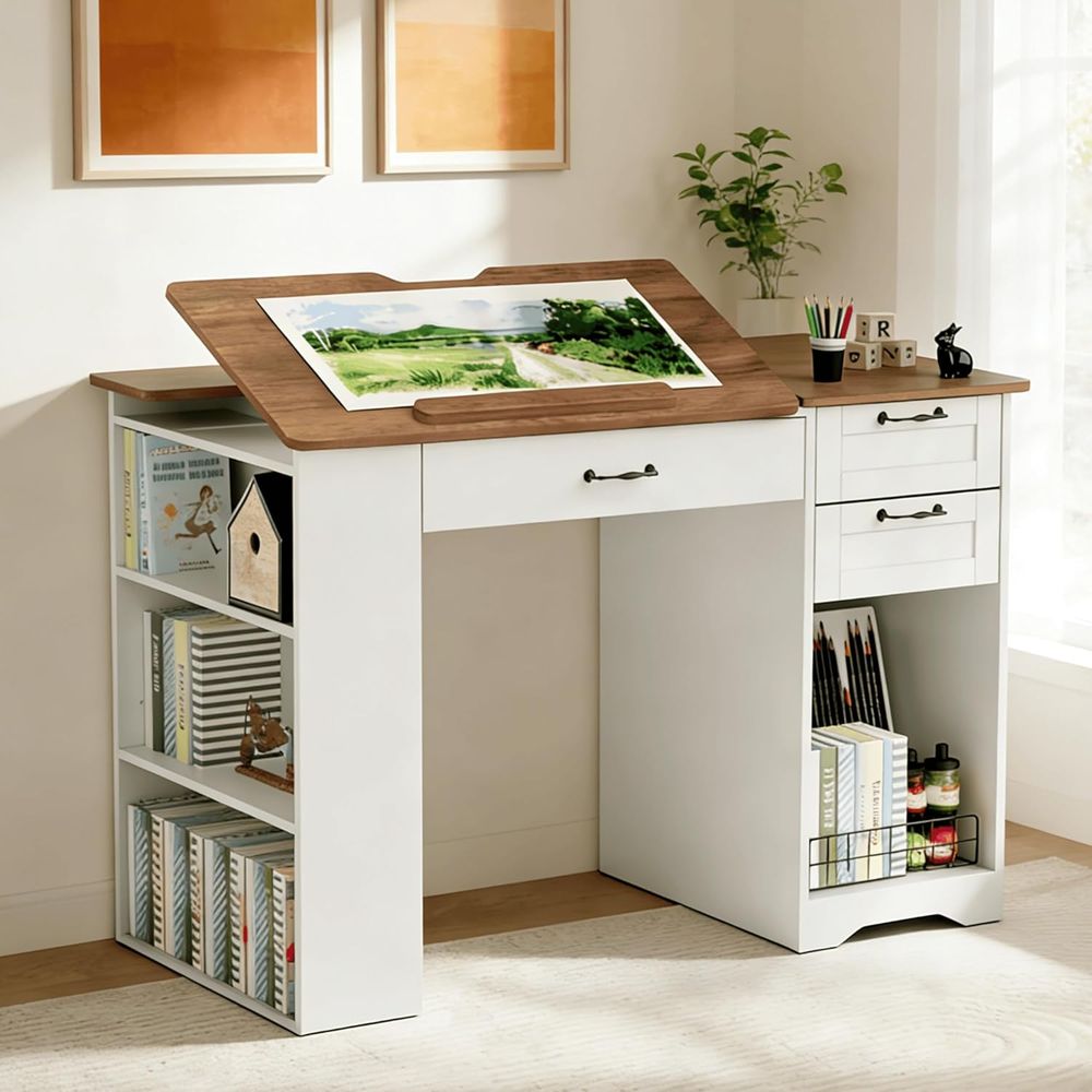 Adjustable Desk with Storage a – Home Office Desk recenzja i cena