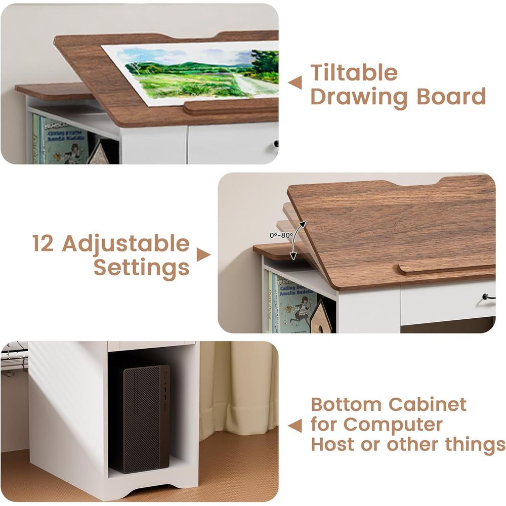 Adjustable Desk with Storage a – Home Office Desk recenzja i cena