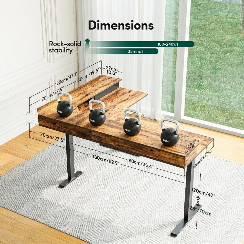 L Shaped Electric Standing Des – Standing Desk Electric recenzja i cena