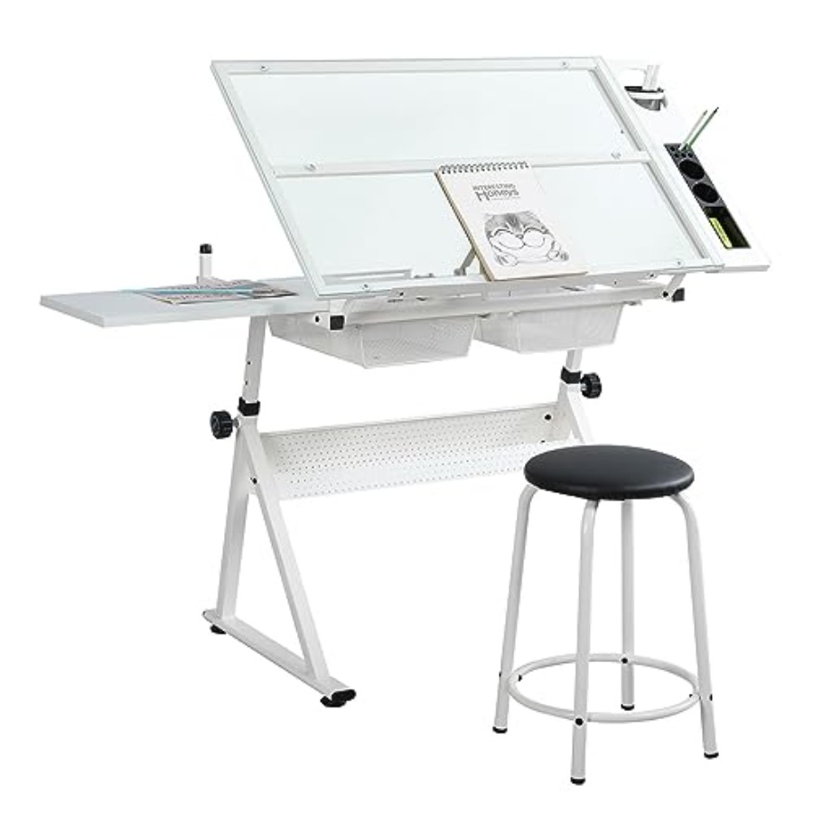 Drafting Table with Stool Mode – Home Office Desk recenzja i cena