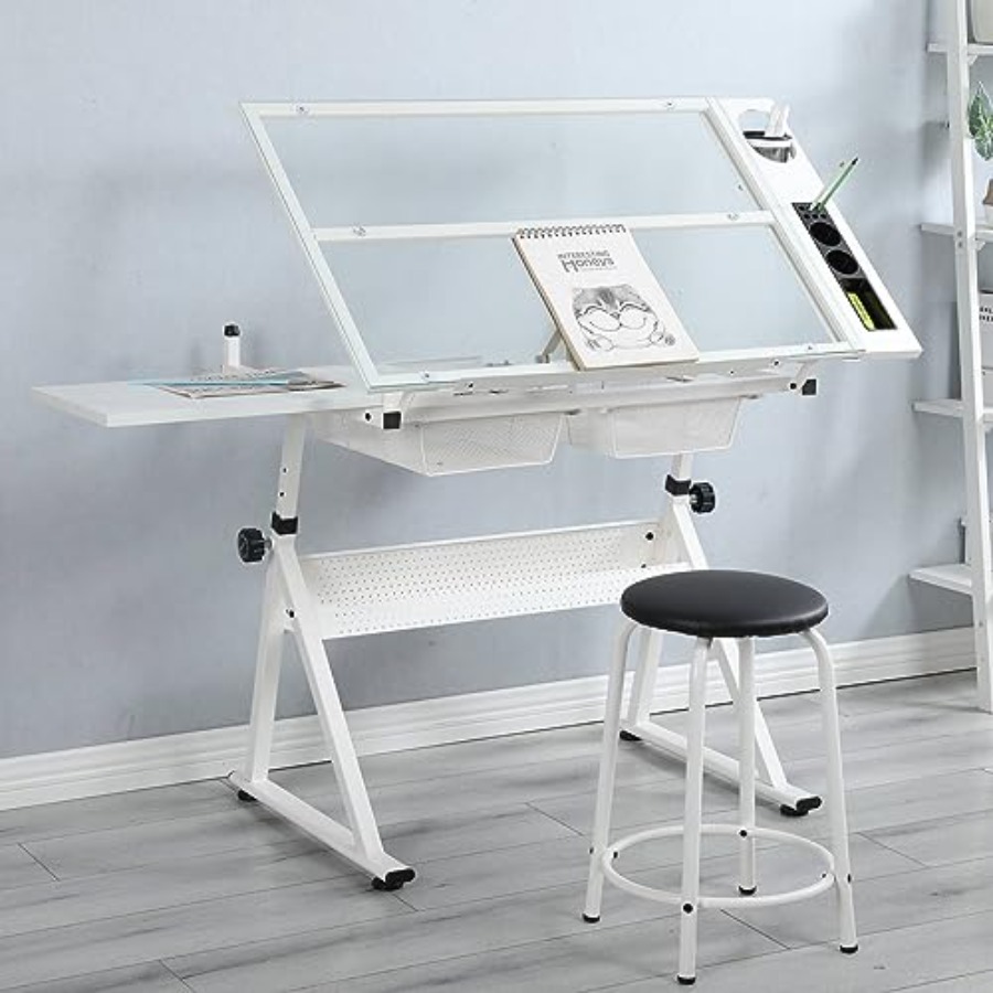 Drafting Table with Stool Mode – Home Office Desk recenzja i cena