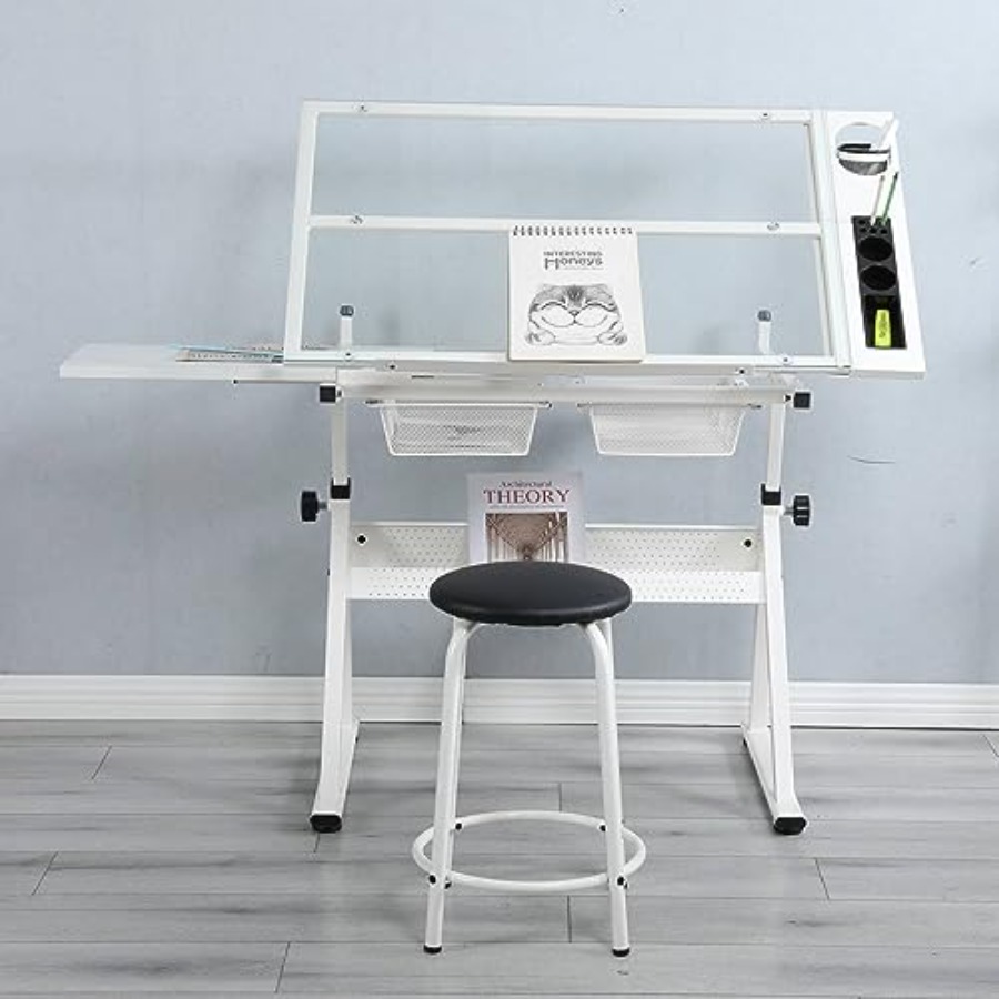 Drafting Table with Stool Mode – Home Office Desk recenzja i cena