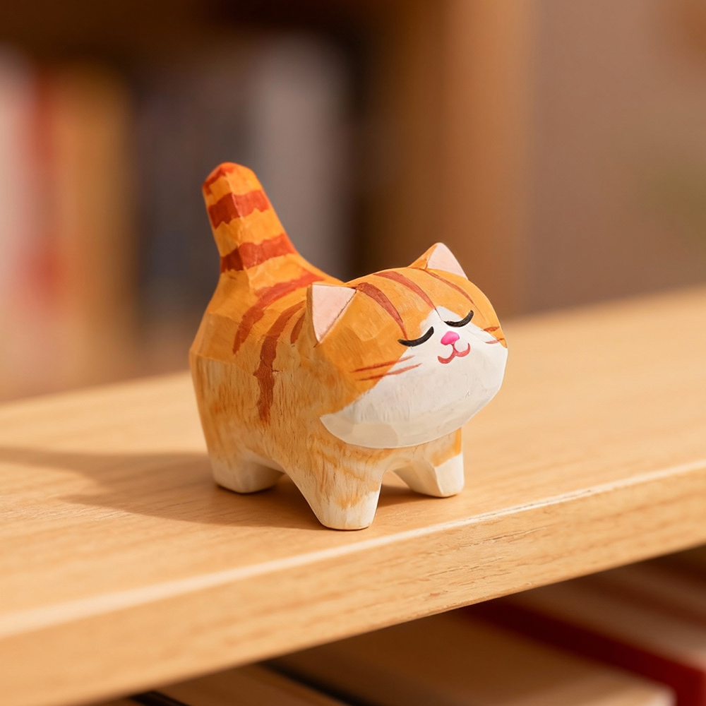 Cute Golden gradient Cat Figur – Home Office Freelancer recenzja i cena