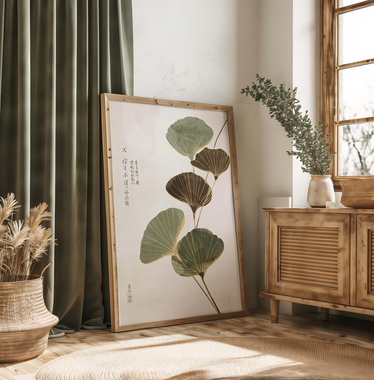 Japandi Neutral Lotus Leaf Can – Home Office Japandi recenzja i cena