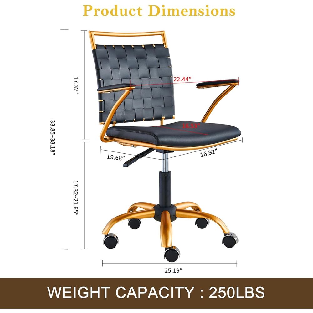 Black Leather Swivel Home Offi – Home Office Desk recenzja i cena