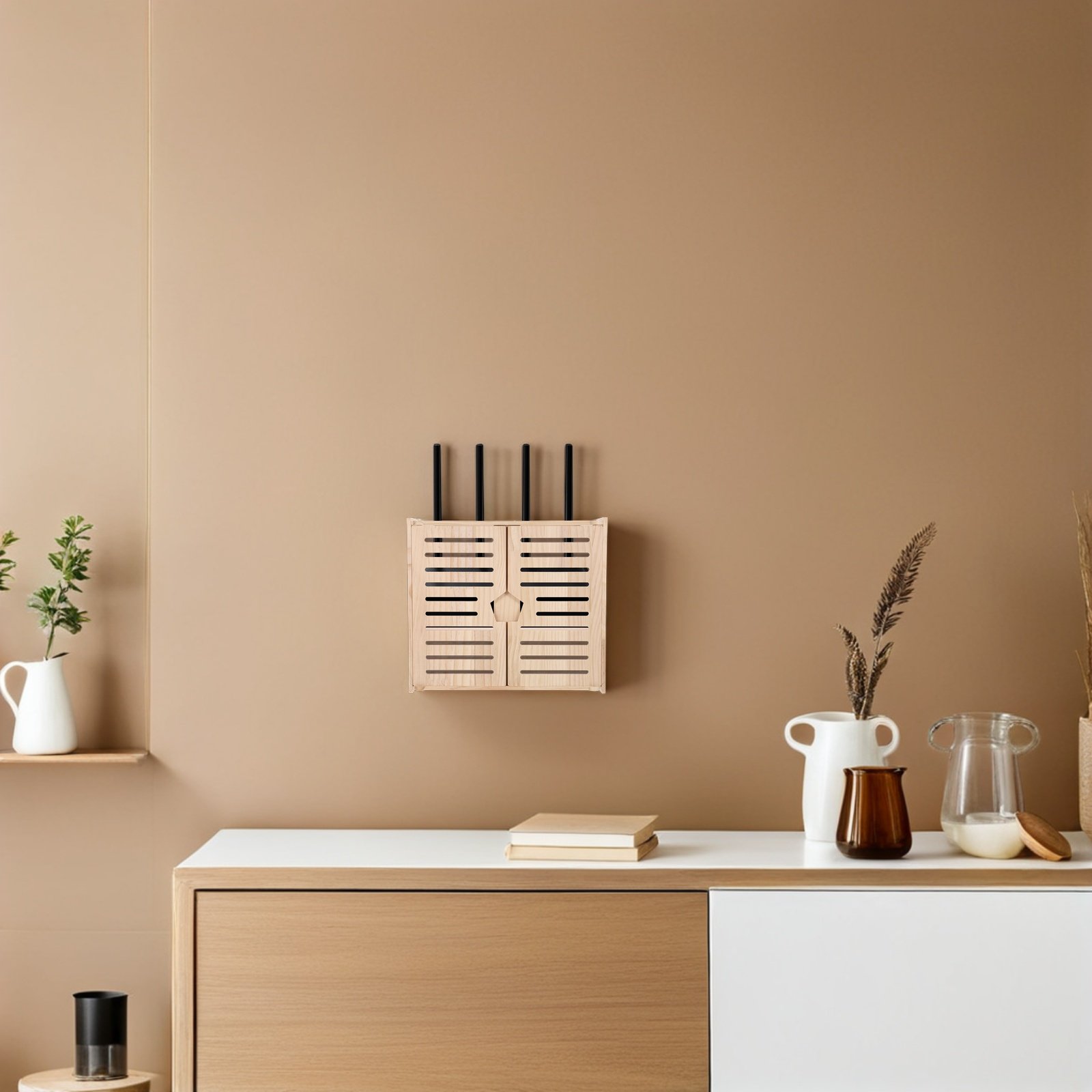 Wooden WiFi Router Storage Box – Cable Management Box recenzja i cena