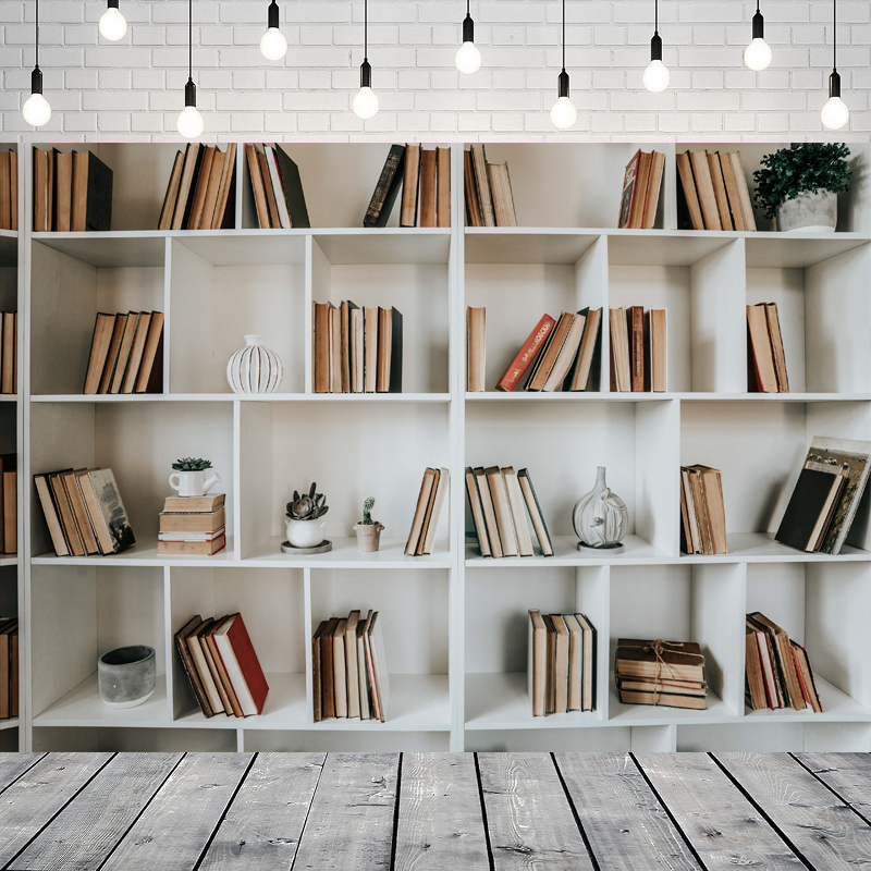 White Bookshelf Photography Ba – Home Office Zoom Background Free recenzja i cena