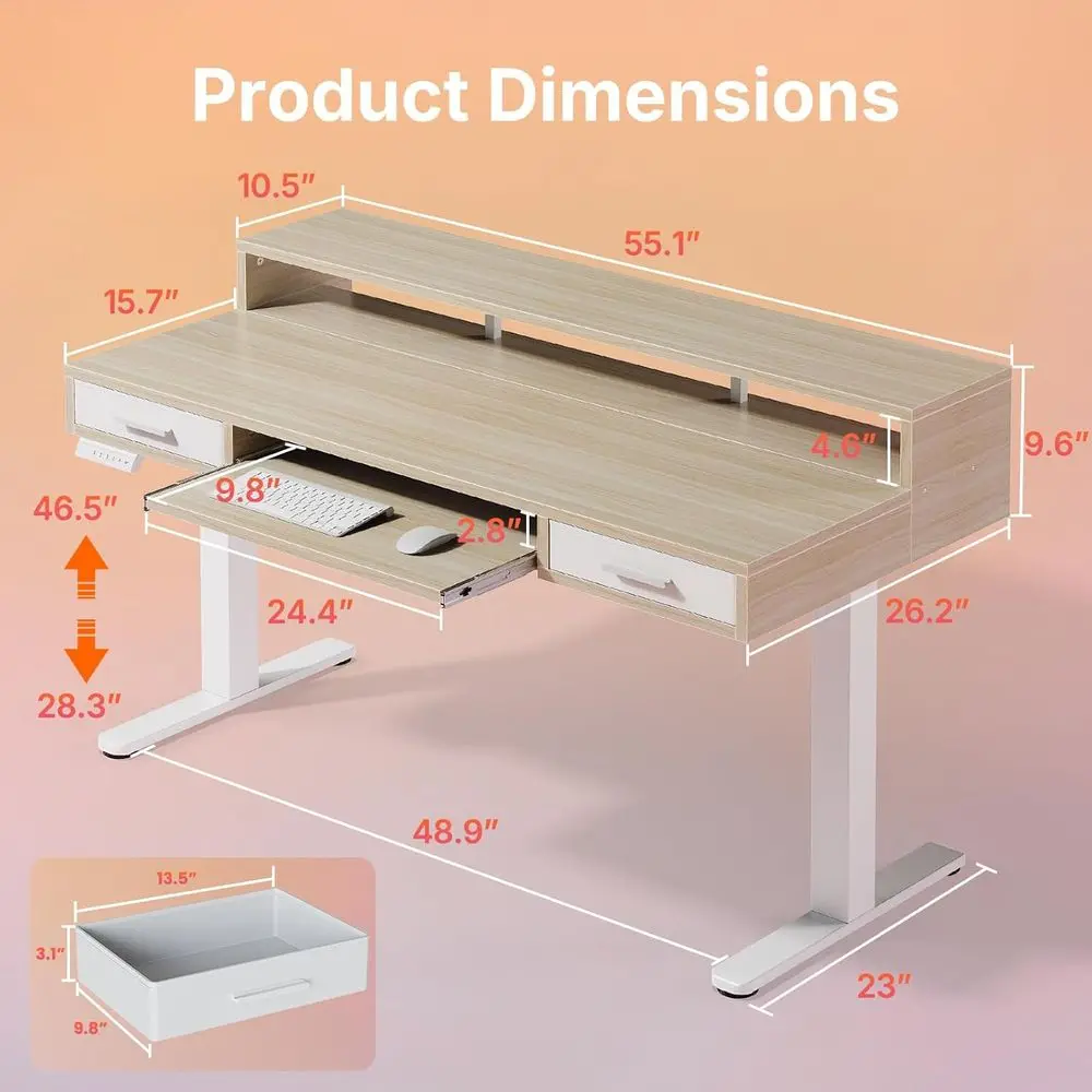 55″ x 26″ Electric Standing De – Standing Desk Electric recenzja i cena
