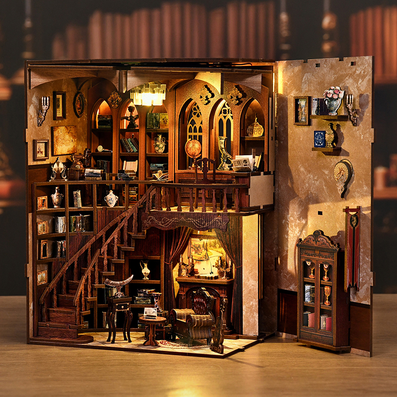DIY Book Nook Kit - 3D Wooden  – Home Office Library recenzja i cena