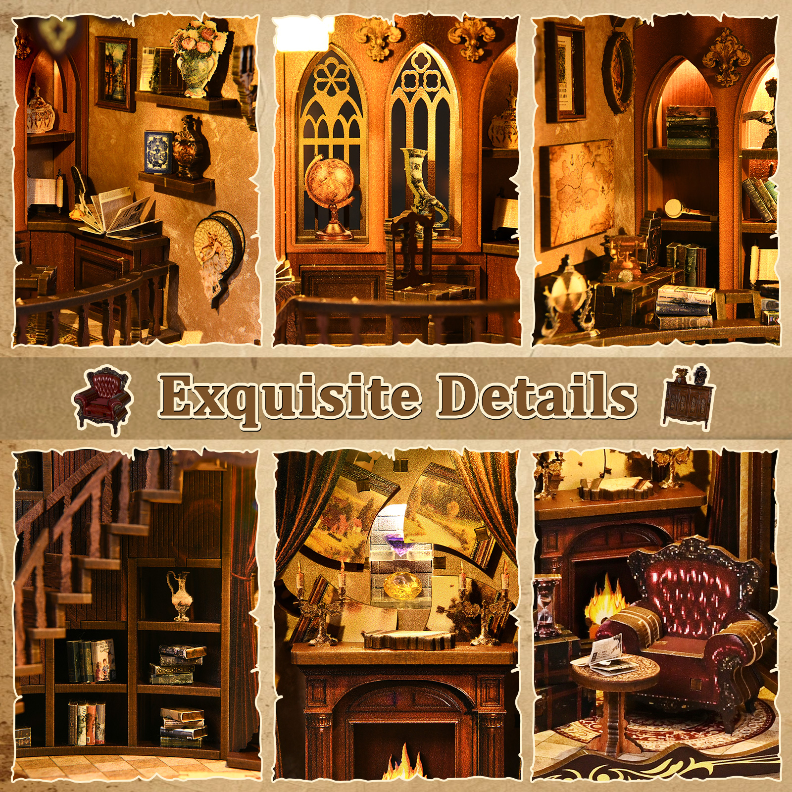 DIY Book Nook Kit - 3D Wooden  – Home Office Library recenzja i cena